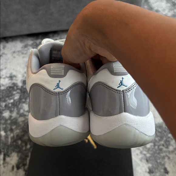 Kids Gray and White Sneakers - Picture 4 of 10